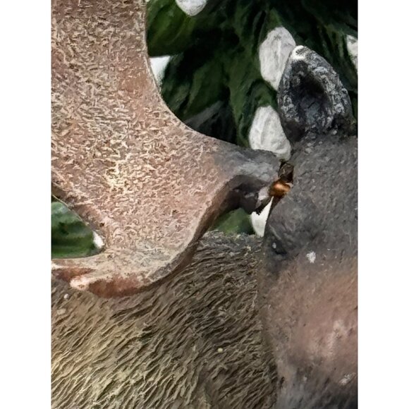 Wild Animals Moose Figurine With Snowy Trees Winter Scene Used READ - Picture 2 of 8